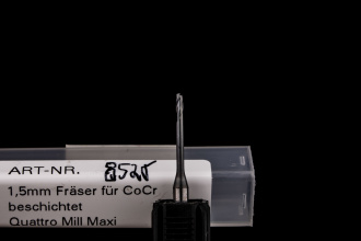 1,5mm Zweizahnfräser, beschichtet für CoCr