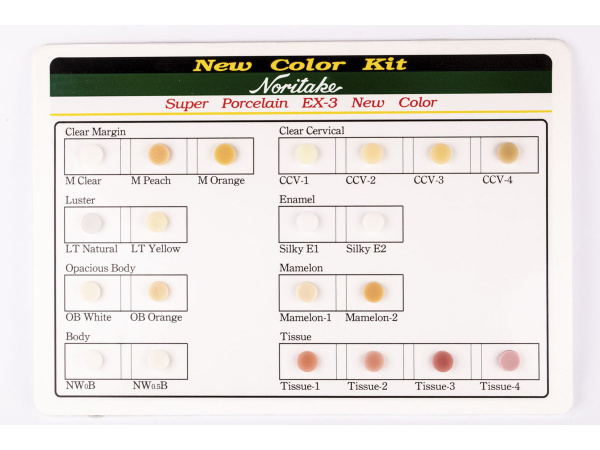 Kuraray Noritake EX-3 New Color Table
